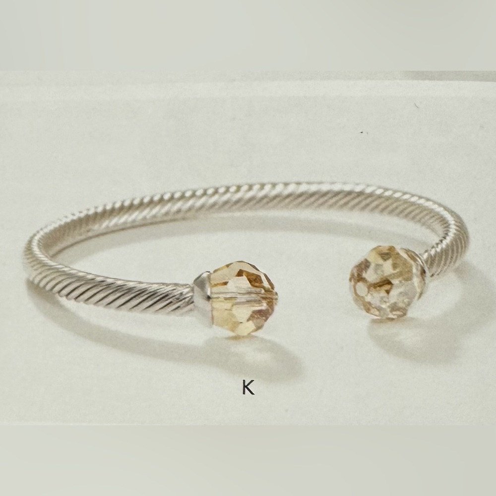 Touchstone crystal by Swarovski With a Twist Bracelet, Sand, NIB